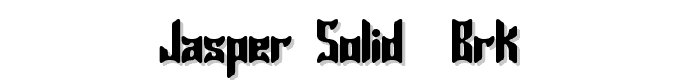 Jasper Solid (BRK) font